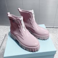 프라다 지퍼 레인부츠